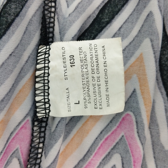 National For Her Zig-Zag Ruched Dress (Size: Large) - Picture 9 of 10